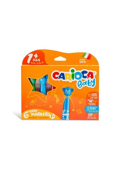Carioca Carioca Cari̇oca Baby Teddy Jumbo Pen - 6 Colors Washable Feature