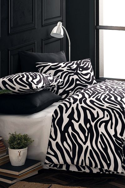 Cote Blanc Σετ Παπλωματοθήκη Zebra Single 100% βαμβακερό
