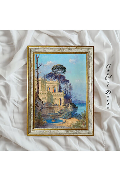 Sanart Pictură de epocă cu cadru, pictură în ulei, pictură înrămată, decor ar...