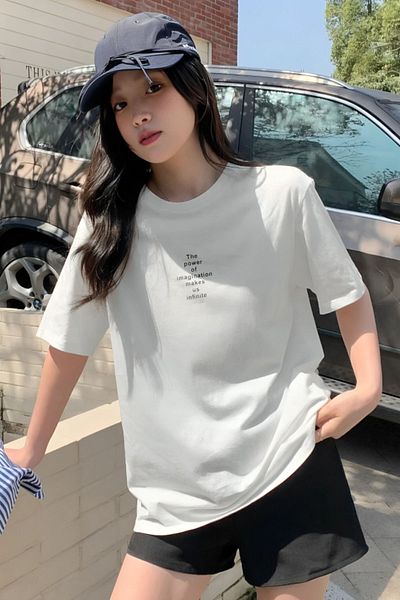 Pink Sky Unisex White Oversize T-Shirt - Crew Neck, The Power Printed
