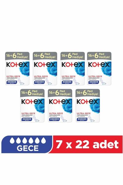 Kotex Ultra Dev Eko Gece 22 Li - 7'li Paket