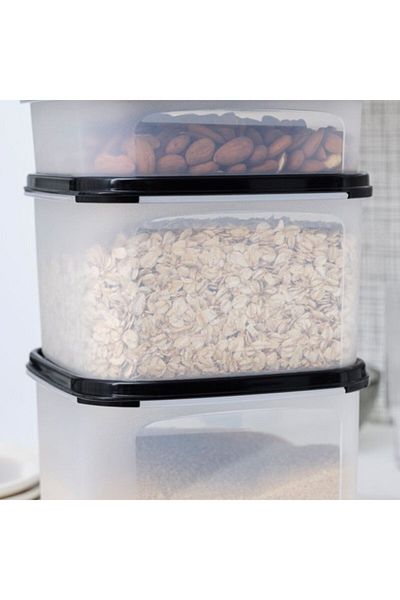 Tupperware Modular Dry Food Storage Set 3 Pieces Black