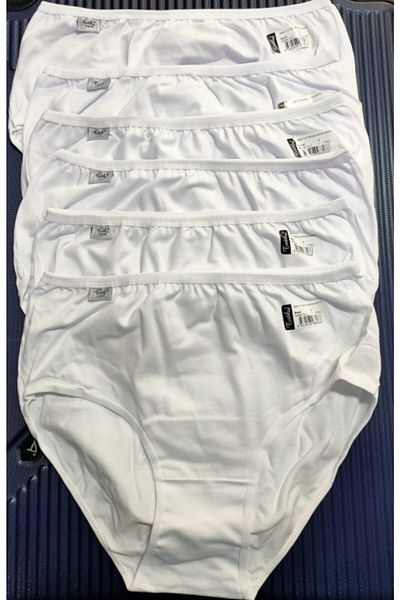 Tutku Women's White 6 Pieces Panties