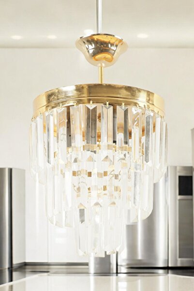 avizade Lüks Gold Kristal Taşlı Modern Plafonyer Avize. Salon/Mutfak/Antre/Oturma Odası/Mağaza/ShowRoom