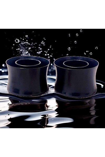 Yıldız çelik 2 Adet Lüks oval siyah ehlikeyf