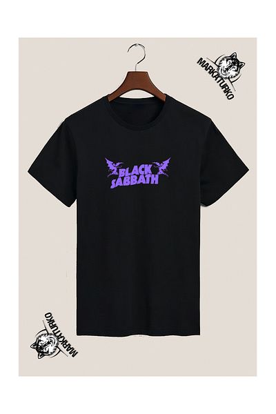 MarkaTurko BLACK SABBATH Μαύρο μπλουζάκι με στάμπα ειδικής σχεδίασης 1978-6485