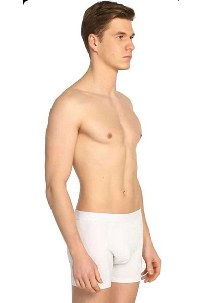Tutku Ανδρικό 6" White Elestan Lycra Boxer 0114