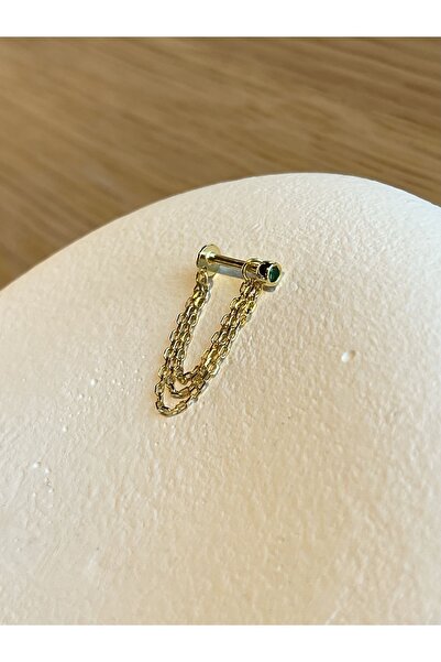 ds denizden silver Zincirli gümüş helix piercing - 1 adet