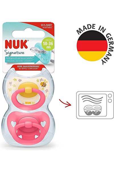 Nuk Signature Silikon Damaklı İkili Emzik (18-36m)