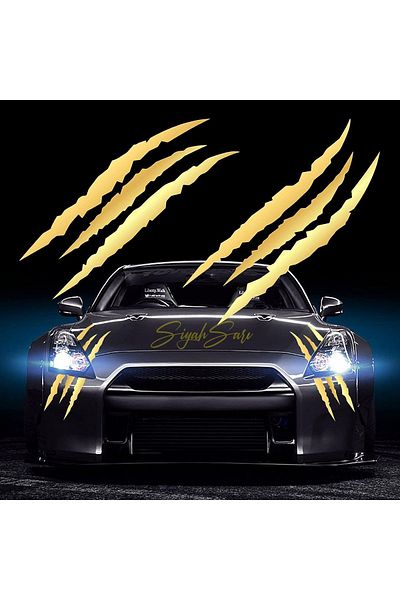 S&S HEDİYELİK EŞYA Monster Claw Car Vehicle Auto Sticker Sticker Foil