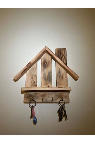 EKBAĞ Ahşap El Yapımı Dekoratif Anahtarlık Raf