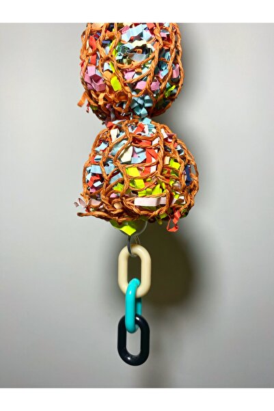 Ciko Kafes Colorful Braided Paper Shredding Bird Toy
