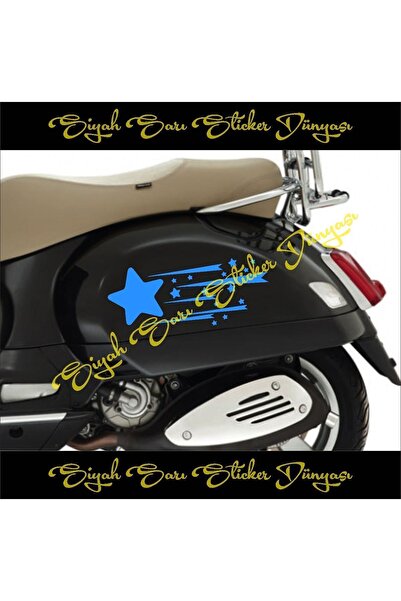 S&S HEDİYELİK EŞYA Star Speed ​​25x13 - 2 bucăți capac de depozit și autocolante pentru cască de motor (DREAPTA STÂNGA)