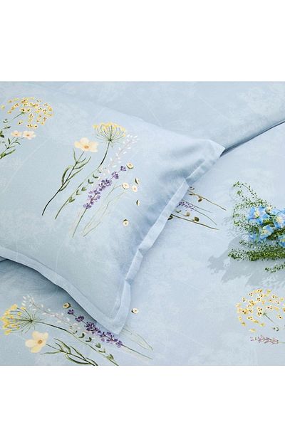 Taç Set cuvertură dublă din satin din bumbac organic
