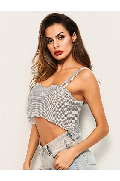 VS ACCESSORY Taşlı Zırh Croptop Büstiyer
