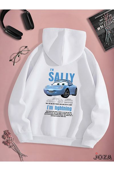 Joza Outdoors Φούτερ McQueen Sally Unisex Fleece - Πίσω στάμπα, πολύχρωμη κουκούλα με ανασηκωμένη κουκούλα