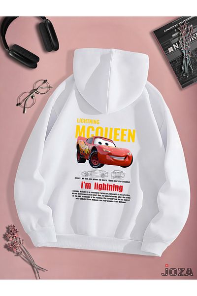 Joza Outdoors Φούτερ McQueen Sally Unisex Fleece - Πίσω στάμπα, πολύχρωμη κουκούλα με ανασηκωμένη κουκούλα