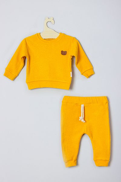 ADABEBEK Corded Baby Top and Bottom Set with Teddy Bear Accessories