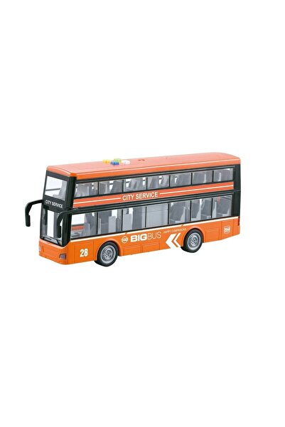 BYCEGU 082484 Sound and Light Double Decker People's Bus Toy Bus 1:16 Scale