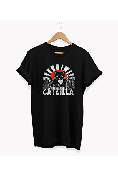 remonz Μπλουζάκι Catzilla Printed Crew Neck 100% Cotton Basic T-Shirt - Κανονικό μέγεθος