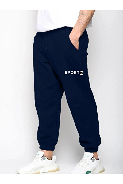 TREND ALİSSE Ανδρικό αθλητικό παντελόνι τύπου jogger σε μπλε ναυτικό χρώμα - ...