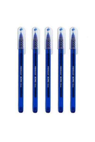 Pensan 2270 Buro - 1.0 Mm Blue Ballpoint Pen, 12 Pieces