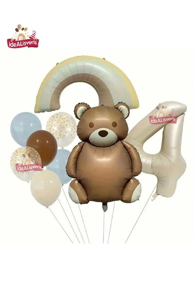 Laviyosa Age Foil Balloon Retro Color Bearer Foil Birthday Party Set Decoration