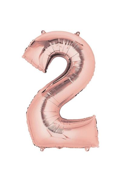 Deniz Party Store Foil Balloon Rose Gold 2 Numbers 36 - 40 cm