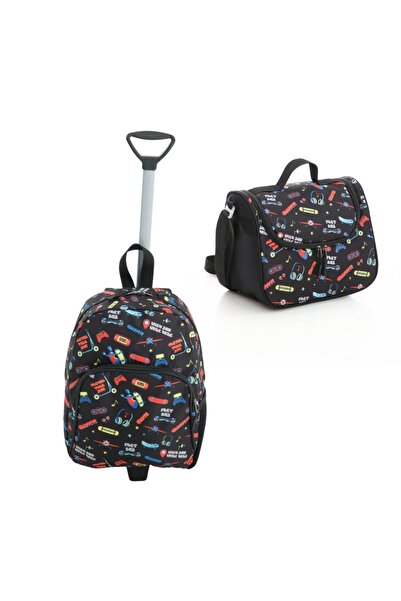 Alanç Gift Σετ σακίδιο πλάτης και κουτί γεύματος με μοτίβο νηπιαγωγείου με μά...