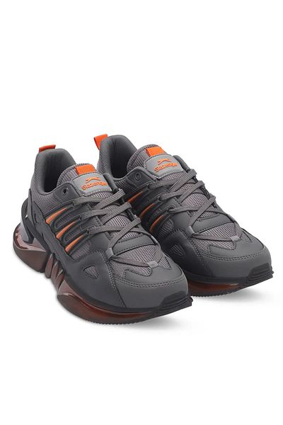 Slazenger Men's Winter Gray Leather Sports Shoes - Waterproof, Anti-slip, Comfortable Orthopedic, Thick Sole