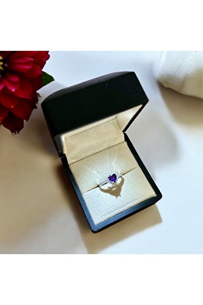 LOTUS JW PIRLANTA MONTÜR KALP YÜZÜK & IŞIKLI YÜZÜK KUTULU - 925 Ayar Gümüş Yüzük