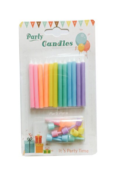 parti pera Makaron Renkli Pasta Mumu 6cm 12'li Paket