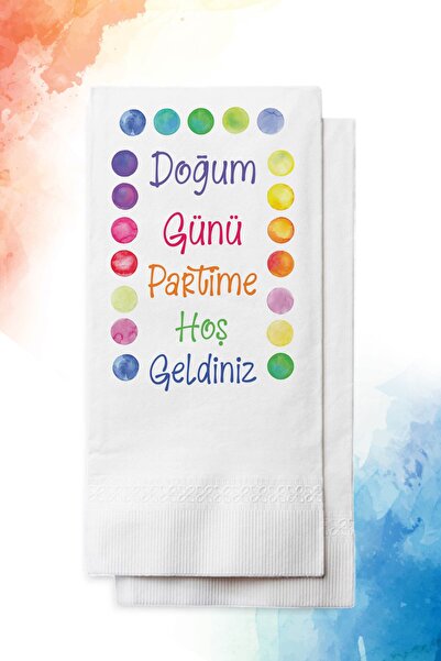nna tasarım 20 Adet DOĞUM GÜNÜ Peçetesi (P103-20)