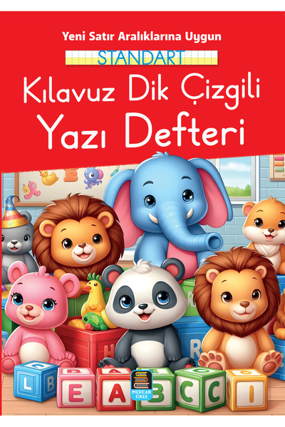 Mercan Okul Yayınları Standart Kılavuz Dik Çizgili Yazı Defteri (19x27 Ebat) Yeni Satır Aralıklarına Uygun