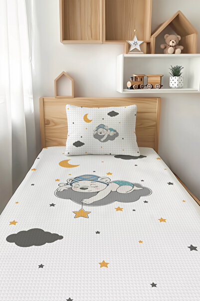 Talia Home طقم بيكيه نائم بنمط الدب - فردي، طفل TLAP-091