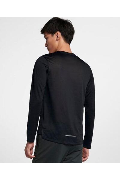 Nike Dry Miler Top Ls Erkek Siyah Koşu Uzun Kollu Antreman Tişört Aj7568-010