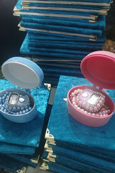 mustafa kadife kutulu zikirmatik tesbih seti 2'li