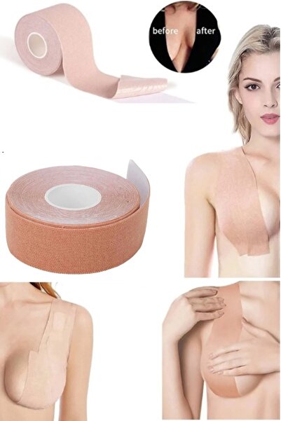 Kitchen Beauty Göğüs Dikleştirici Ve Sabitleyici Şekillendirici Bant Ten Rengi Göğüs Sabitleyici 5cmx5metre
