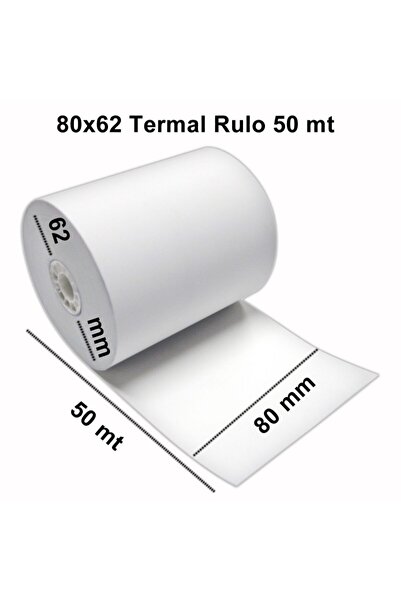 RuloMerkezi 80x50 Metre Termal Adisyon Rulosu 50'li Paket