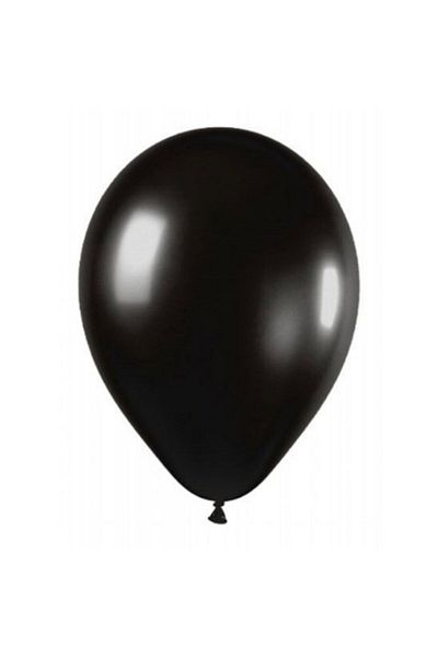 New Eco 10 Pieces Black Pearlescent Metallic Shiny Balloon Compatible with Helium Gas