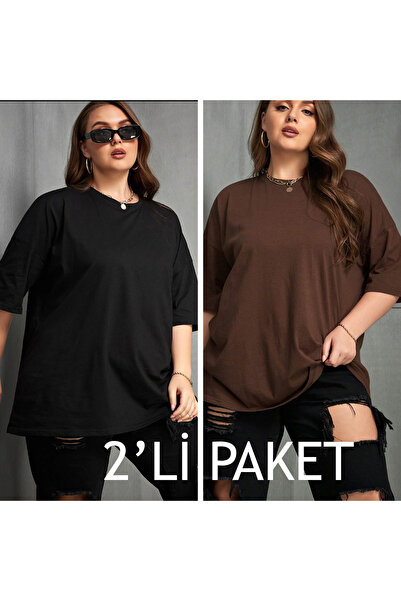 Jakinta Outdoors 2Lİ BÜYÜK BEDEN KADIN TSHİRT  Jakinta Outdoors