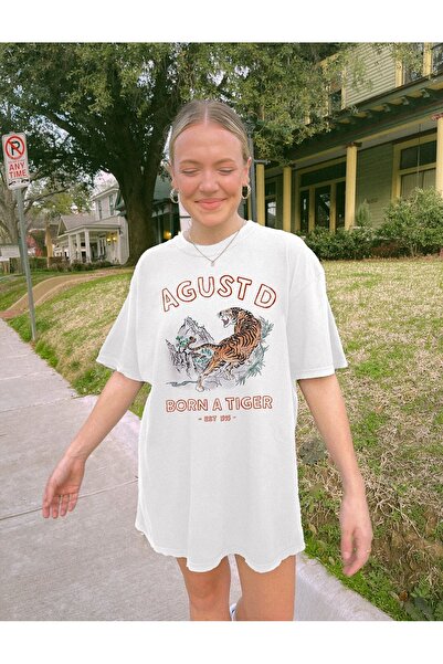 Jose Clothing Tricou oversize imprimat din bumbac organic