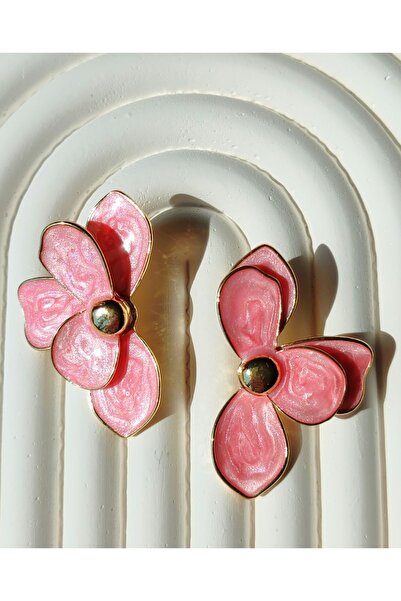 İLKYAZ Pearlescent Flower Earrings - Accessory