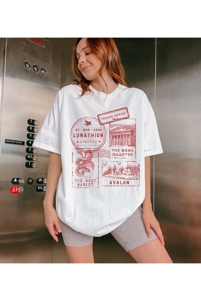 Jose Clothing Tricou oversize imprimat din bumbac organic