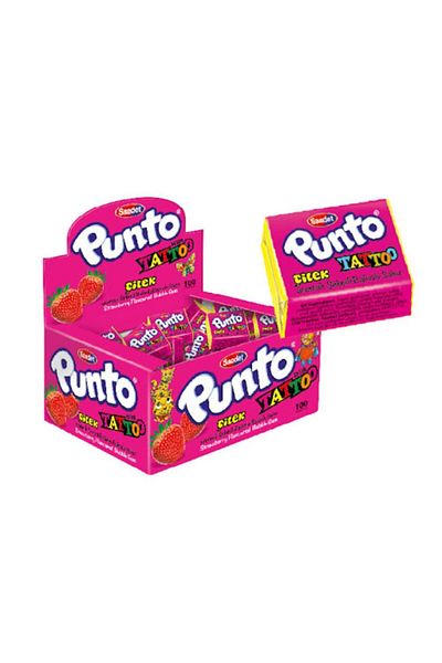 SAADET 100 Pieces of Strawberry Tattolu Punto Gum
