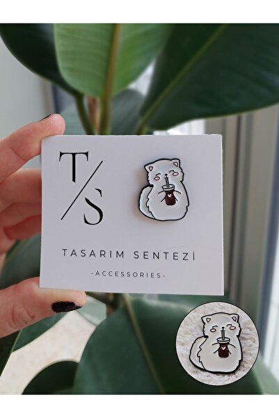 Tasarım Sentezi Rozet Metal Broş Yaka Okul Çantası Kıyafet Takı Aksesuar Kedi...