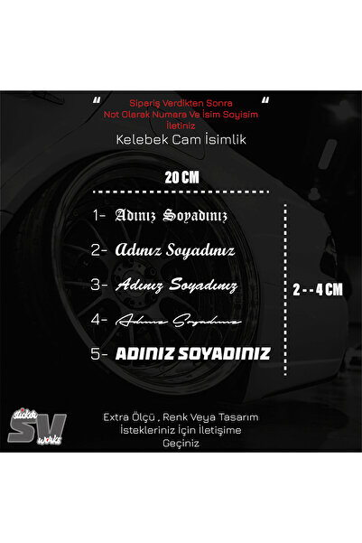 ARONA İsim Soyisim (Ad Soyad) Sticker Evrensel Dekor Etiket Modeli Tek Renk 2...