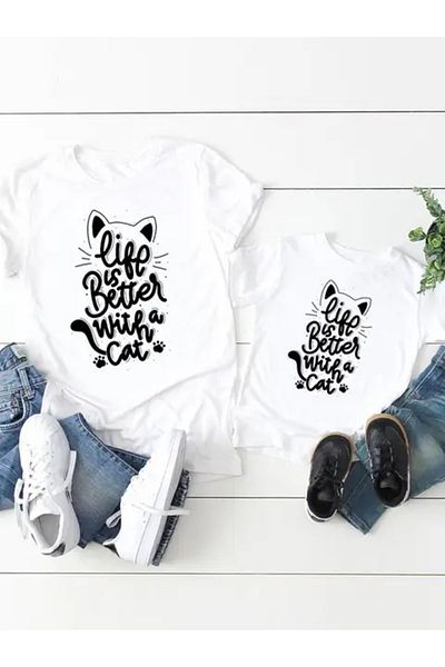 Pink Sky Mother's and Girl's T-shirt - Single Product