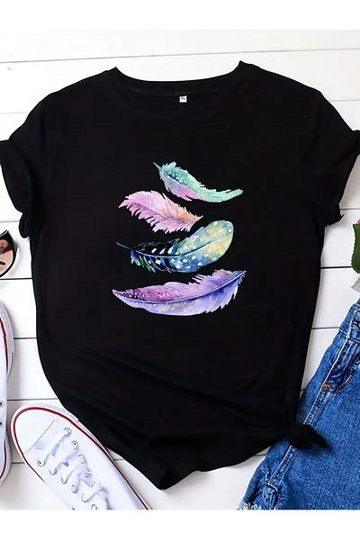 Pink Sky Women's T-shirt - Feather Luck Feather Design