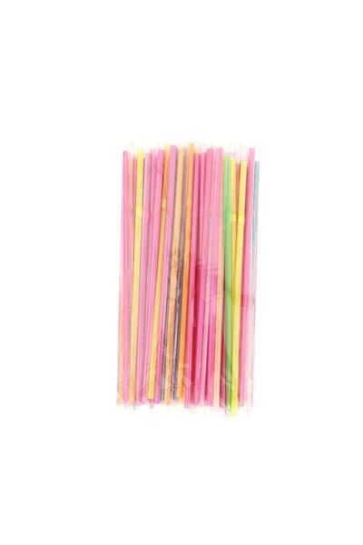 Genel Markalar Plastik Jelatinli Körüklü Renkli Pipet 50'li